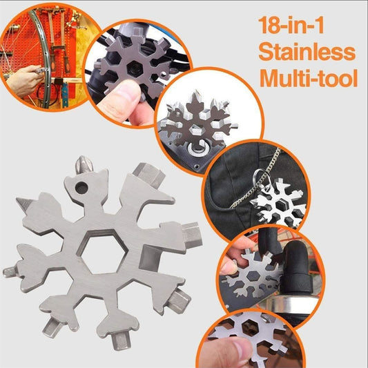 18-in-1 Stainless Steel Snowflake Multi-Tool