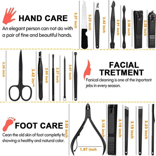 Professional Stainless Steel Manicure & Pedicure Kit