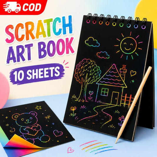 Magic Rainbow Scratch Art Notebook (10 Sheets)