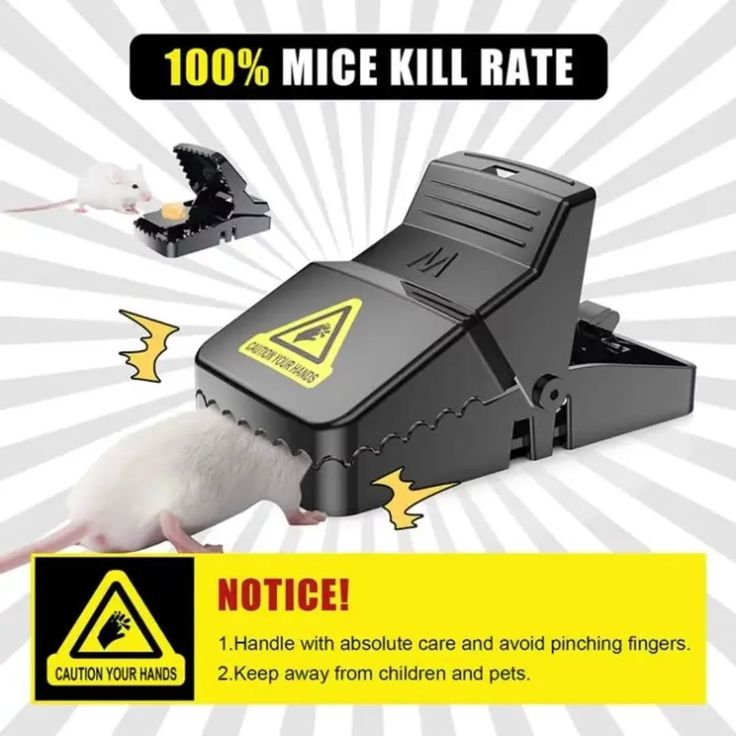 Heavy-Duty High-Efficiency Snap Mouse Trap Set