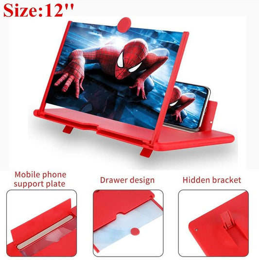 12-Inch 3D Mobile Screen Magnifier & Amplifier Stand