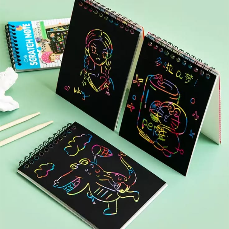 Magic Rainbow Scratch Art Notebook (10 Sheets)