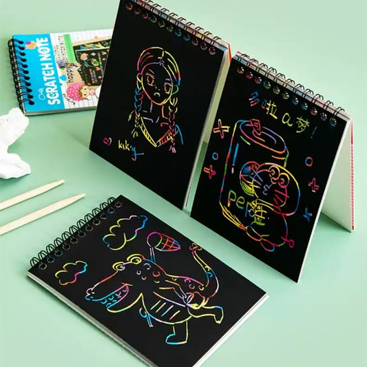 Magic Rainbow Scratch Art Notebook (10 Sheets)