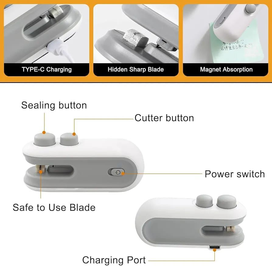 2-in-1 Mini Portable Bag Sealer & Cutter
