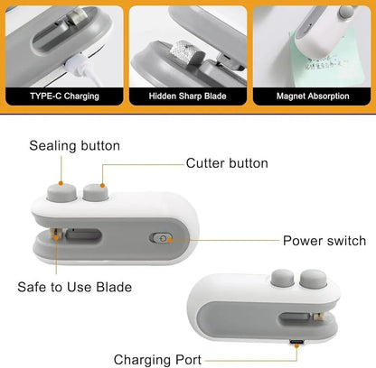 2-in-1 Mini Portable Bag Sealer & Cutter