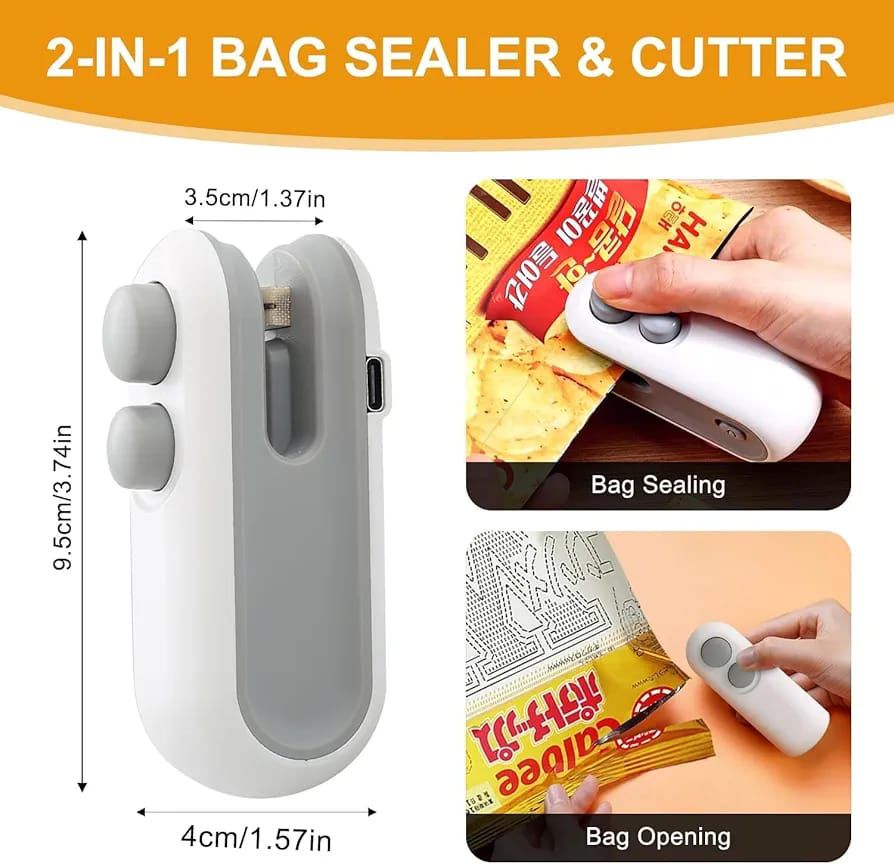 2-in-1 Mini Portable Bag Sealer & Cutter