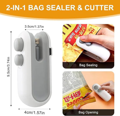 2-in-1 Mini Portable Bag Sealer & Cutter