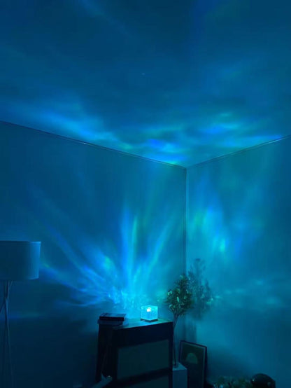 16-Color RGB Rotating Water Ripple Lava Lamp