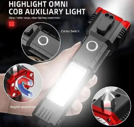 Multi-Functional Emergency Safety Flashlight
