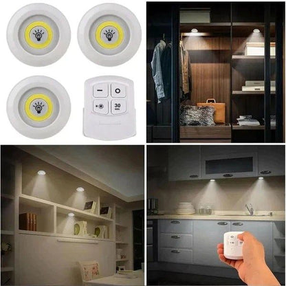Wireless LED Puck Lights with Remote Control