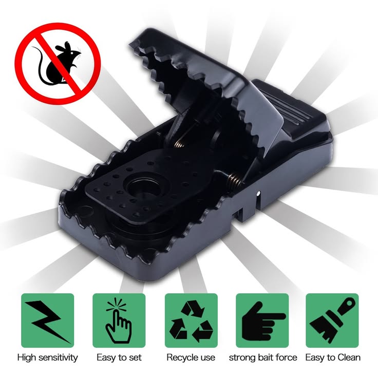 Heavy-Duty High-Efficiency Snap Mouse Trap Set