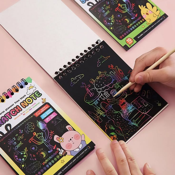 Magic Rainbow Scratch Art Notebook (10 Sheets)