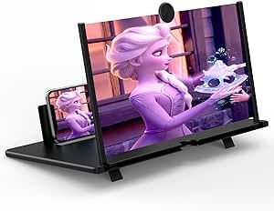 12-Inch 3D Mobile Screen Magnifier & Amplifier Stand