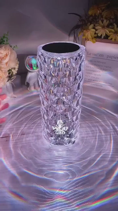 Crystal Diamond Rose Table Lamp