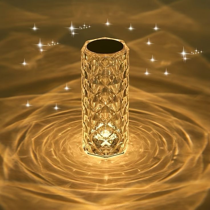 Crystal Diamond Rose Table Lamp