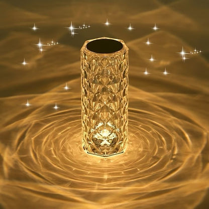 Crystal Diamond Rose Table Lamp