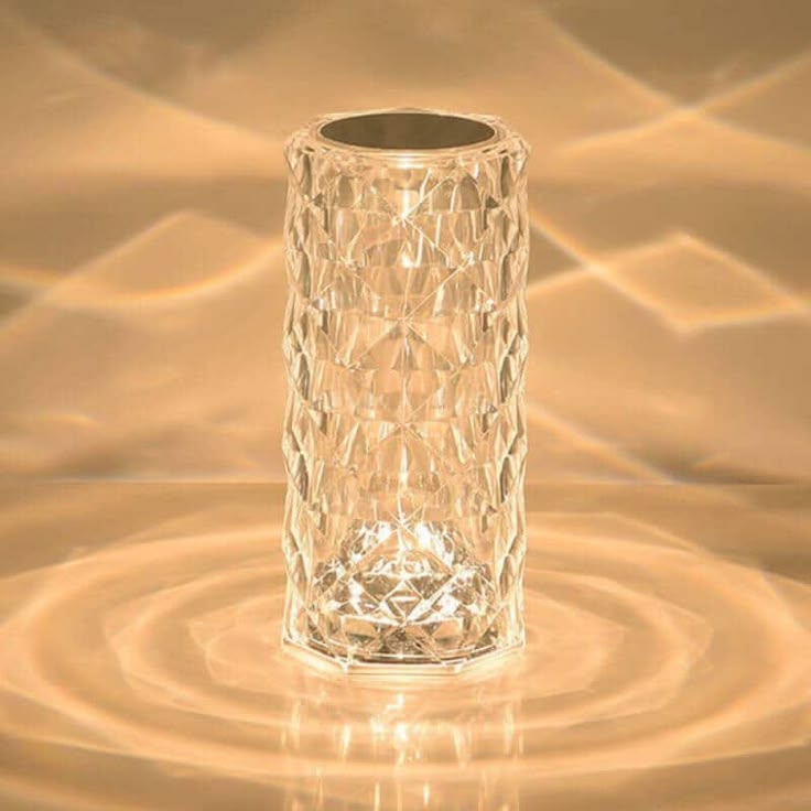 Crystal Diamond Rose Table Lamp