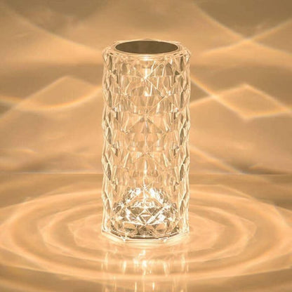 Crystal Diamond Rose Table Lamp