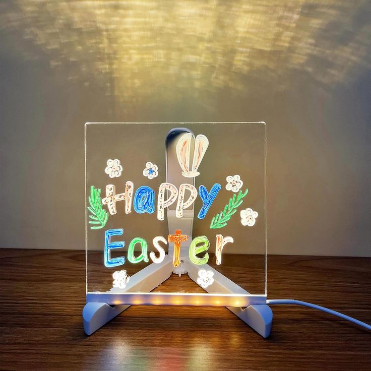 Creative LED Note Board Night Light with Erasable Pen