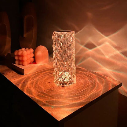 Crystal Diamond Rose Table Lamp