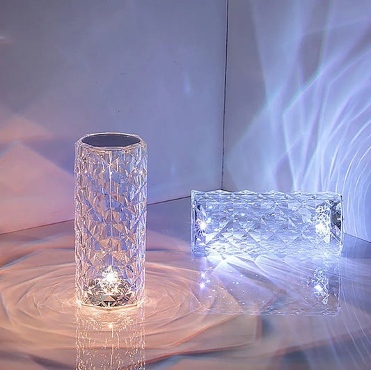 Crystal Diamond Rose Table Lamp