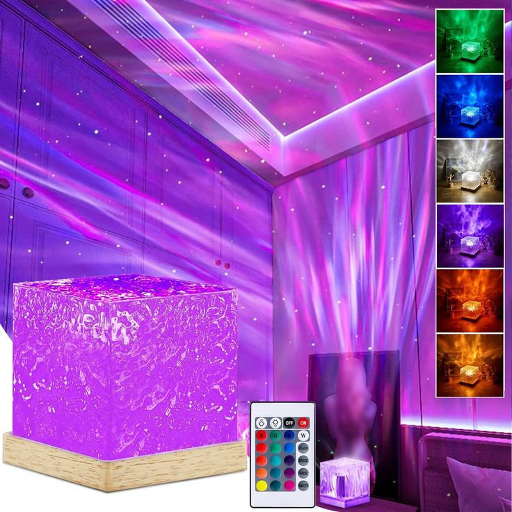 16-Color RGB Rotating Water Ripple Lava Lamp