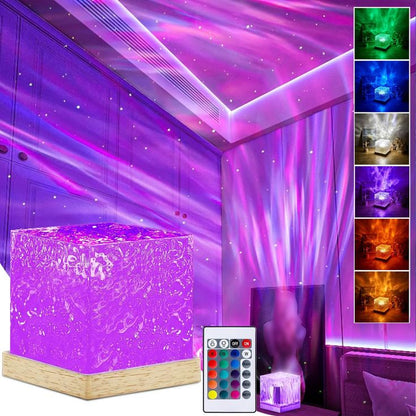 16-Color RGB Rotating Water Ripple Lava Lamp