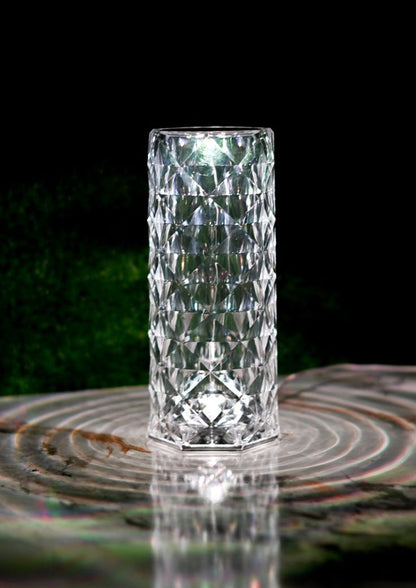 Crystal Diamond Rose Table Lamp