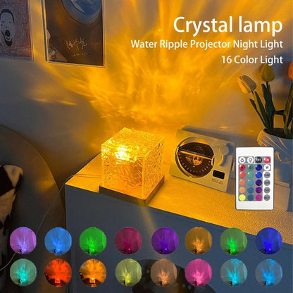 16-Color RGB Rotating Water Ripple Lava Lamp