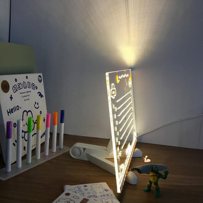 Creative LED Note Board Night Light with Erasable Pen